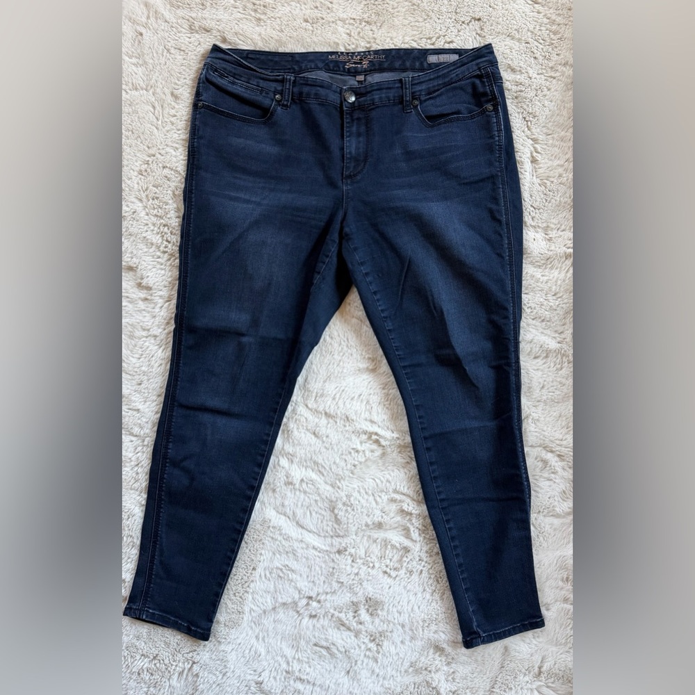 Melissa McCarthy Seven7 Dark Blue Skinny Jeans